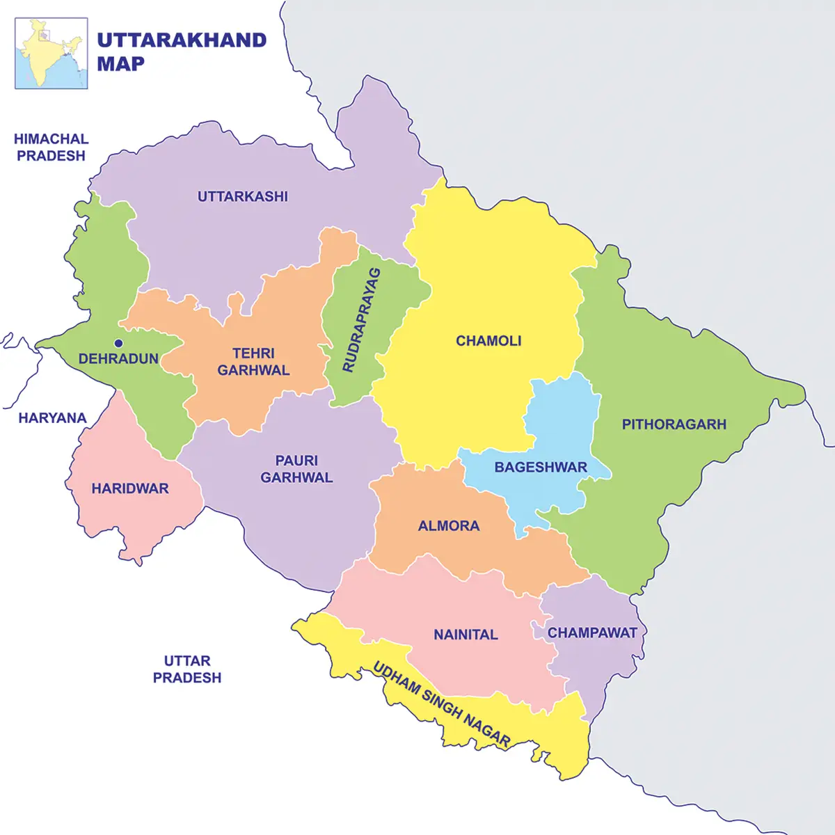 uttarakhand map 